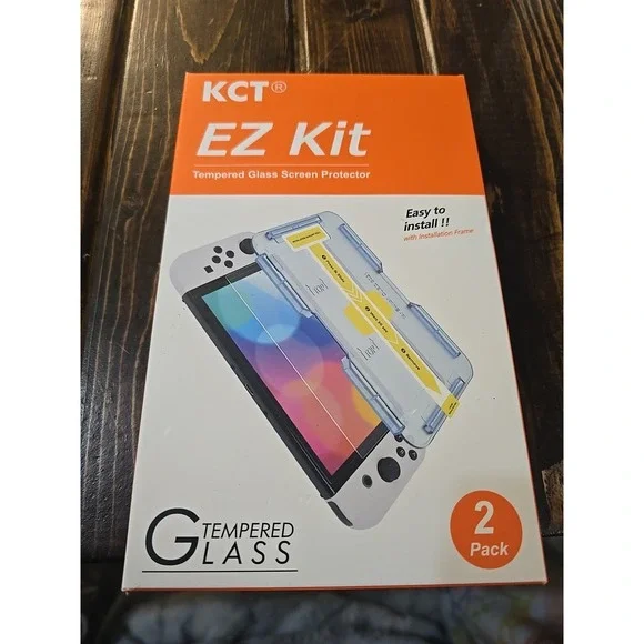 Nintendo Switch OLED 2021‎ KCT EZ Kit Tempered Glass Screen Protector-2 Pack