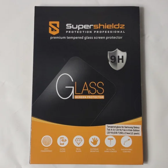 SuperShieldz glass screen protector for Samsung Galaxy Tab A 8.0 2-pack NIB