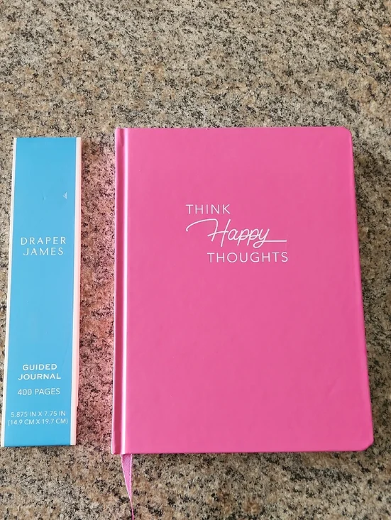 Draper James “Think Happy Thoughts” Guided  Reading Journal – Pink Hardcover