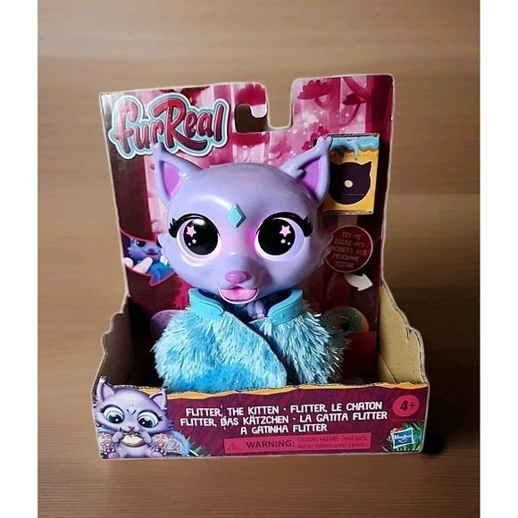 New FurReal FLITTER the KITTEN Interactive Toy Flap Her Wings Lights/Sounds NIB
