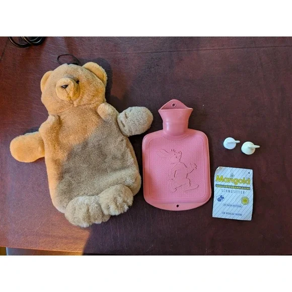 Vintage Kids Hot Water Bottle -‎ Teddy Bear - Germany Tags