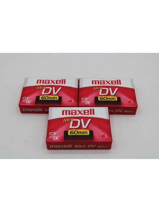 NEW SEALED Maxell Mini DV 60min Digital Video Cassette Tape - 3 Pack