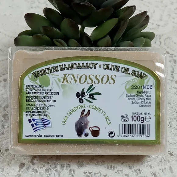 KNOSSOS Olive Oil Soap With Donkey's Milk 100g Product Of Greece
