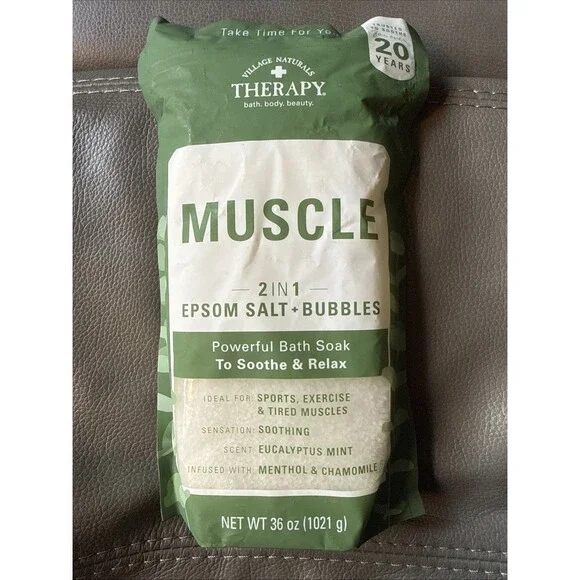 Village Natural Therapy Muscle Soak Salts 36 Oz