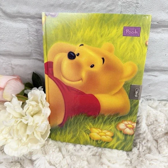 Vtg Disney Winnie the Pooh Girls Locking Diary Journal Book 90's Y2K ( No Lock )