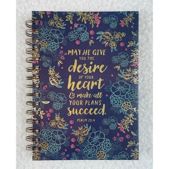 (NWT) CHRISTIAN ART GIFTS • Floral Inspirational Quote Spiral Lined Notebook