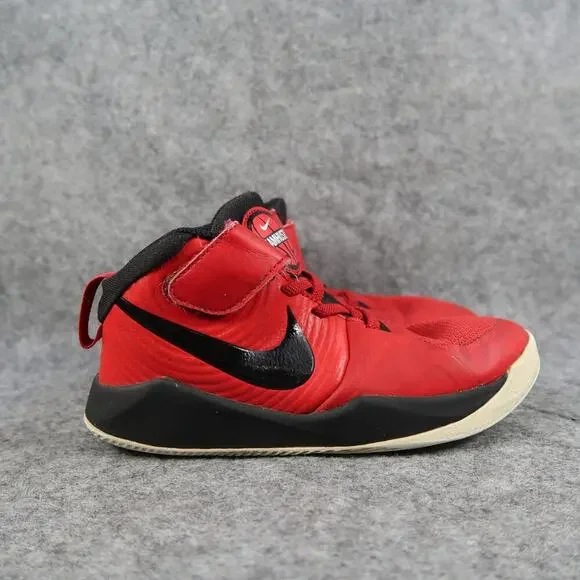 Nike Shoes Kids 13 Sneaker Team Hustle Mid Athletic Trainer Basketball Red Black