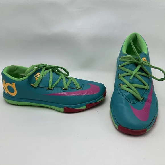 Nike KD VI Hero Turbo‎ Youth Green Pink Basketball Shoes Size 3Y 599478-304