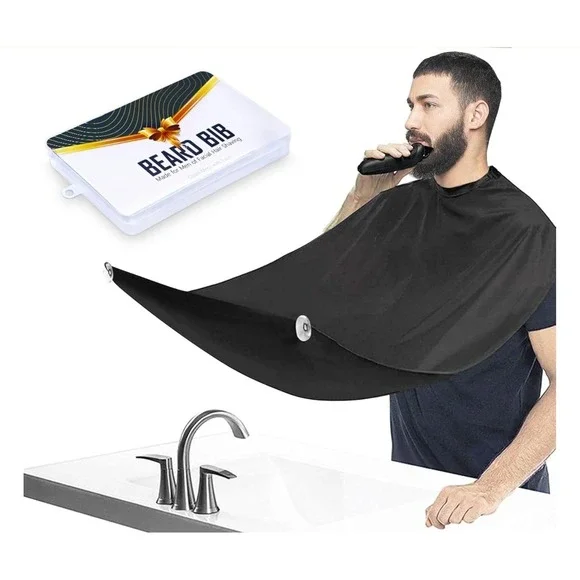 Men's Beard Bib Apron‎ Cape Facial Hair Beard Shaving Apron Care Hair Catcher