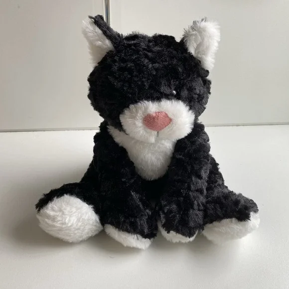 Aroma Home Tuxedo Cat Black Kitten With Microwave Pack Warm‎ Hugs Super Soft!
