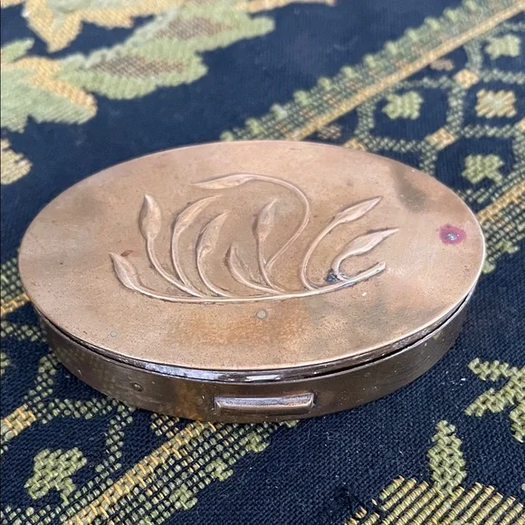 Mid 20th Century Elmo Brass Makeup Compact