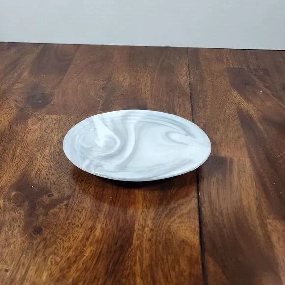 Ceramic Soap Dish White & Grey