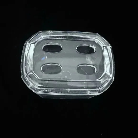Jewel Cut Acrylic Toothbrush Holder with Lid Vintage Container Store