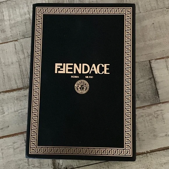 NEW FENDACE Fendi x Versace 2022 Notebook Set of 3 Books Black/Yellow/Multi