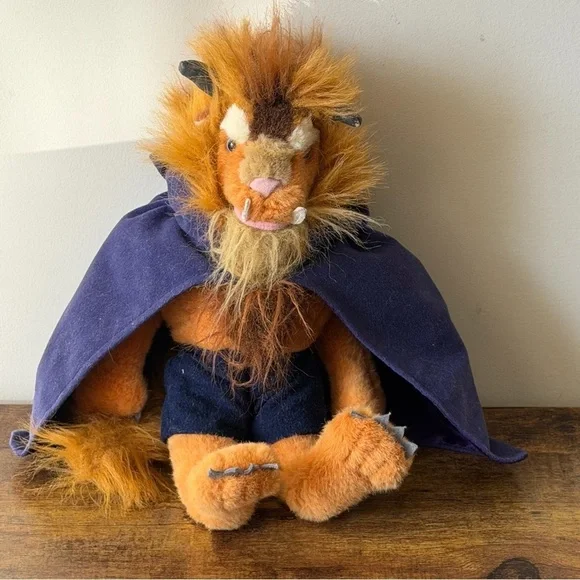 Disney Beast Plush 13” Toy Beauty and the Beast Vintage 90s