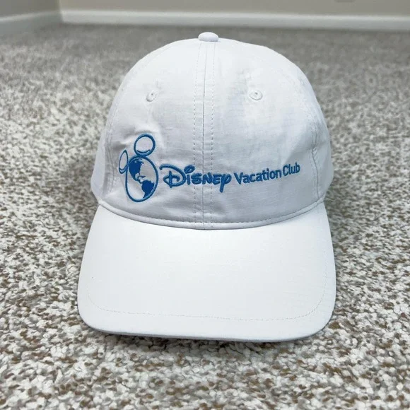 Disney Vacation Club Mens Hat Cap Strap Back One Size White Member Mickey Logo