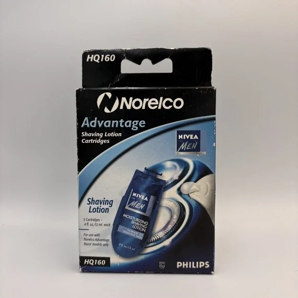 New Norelco Advantage Nivea for Men Shaving Lotion Cartridges HQ160 5 Total‎