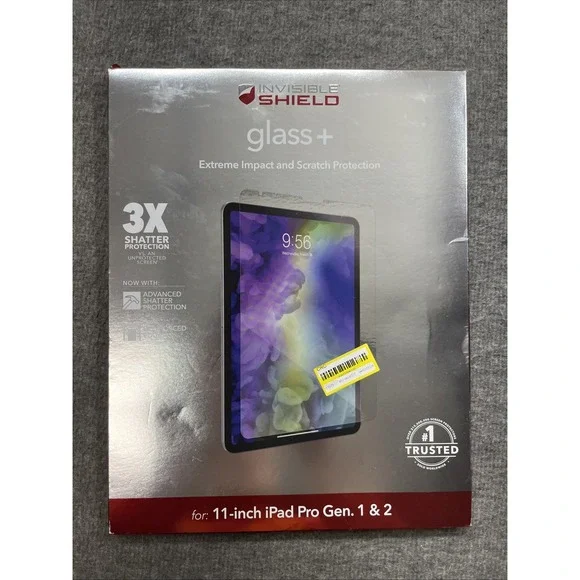 (3 For 1) Zagg Invisible Shield Glass + Shield for iPad Pro 11