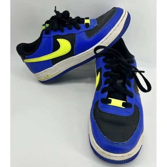 Nike Air Force 1 LV8 Low Racer Blue‎ Volt FD0302-400 Sneakers Youth 5.5