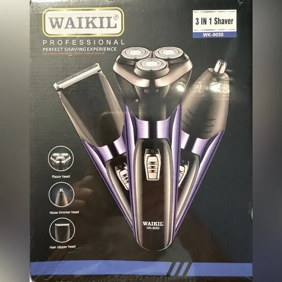 This is a Waikil 3-in-1 electric shaver for men, Razor/Nose Trimmer/Hair Clipper