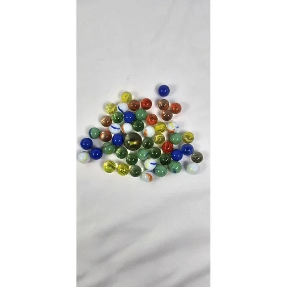 Lot of 40 Vintage Glass Marbles Cat's‎ Eye Swirl Shooter Mixed Colors Toy