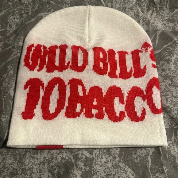Wild Bills Beanie White and Red