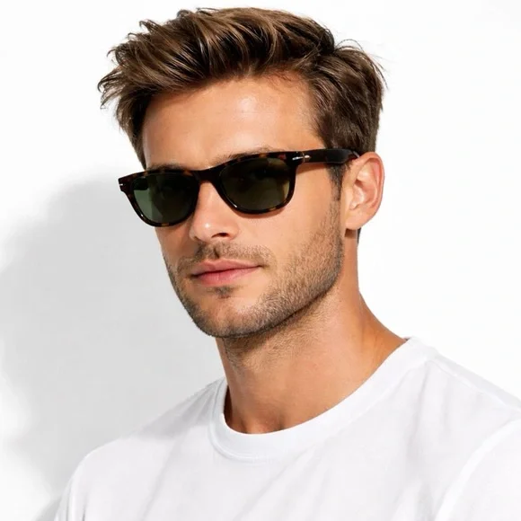 DAVID BECKHAM DB 1006/S Tortoiseshell Sunglasses Green Lenses Made in Italy NWOT