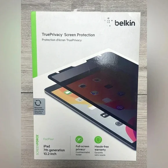 Belkin ScreenForce True Privacy Screen Protector for iPad 7th Gen- 10.2” NEW