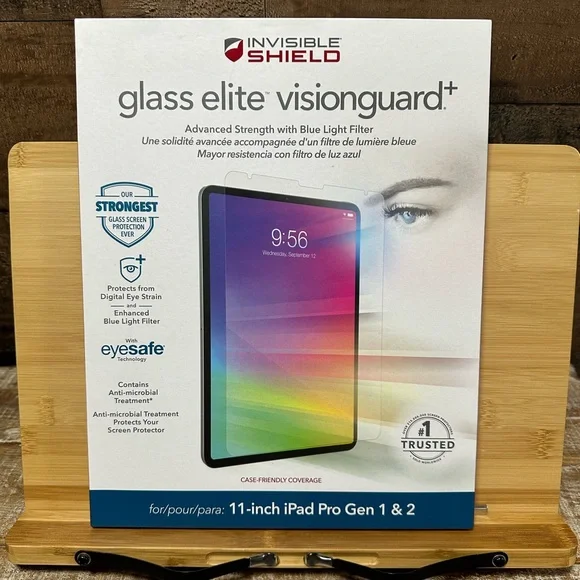 NEW ZAGG Invisible shield glass elite visionguard+ 11 inch ipad pro gen 1 & 2