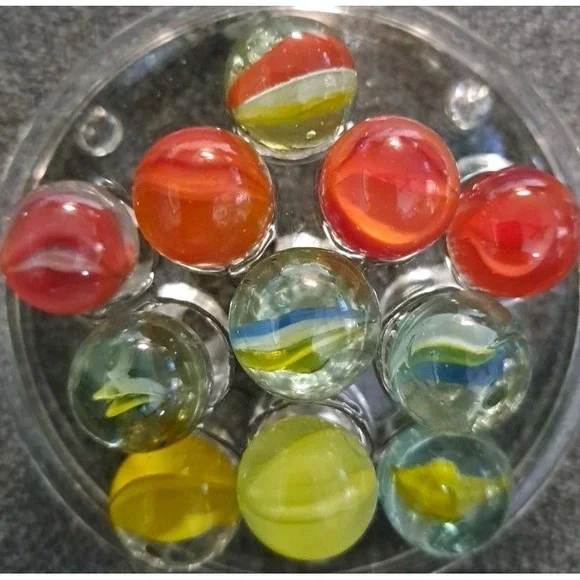 Lot Of 11 Estate Sale Marbles Cats Eye