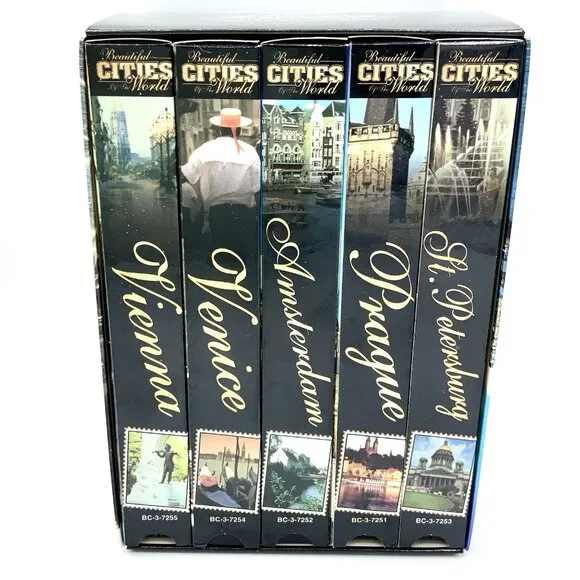 5 VHS Tape Set/Collection “Beautiful Cities Of The World” Vienna Venice Prague