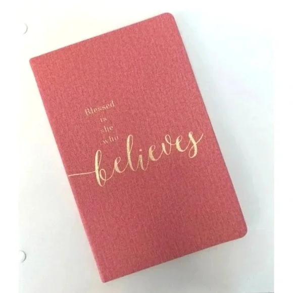 Pink Daily Bible Prayer Journal with Scripture Verses on Every Page