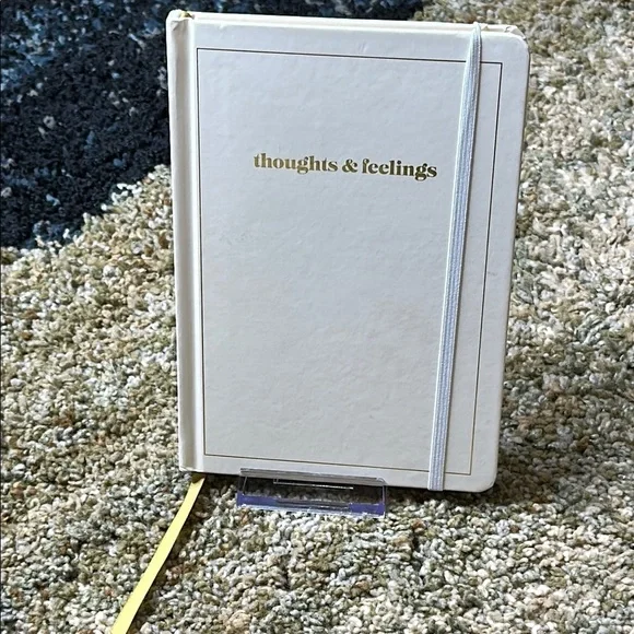 OpalHouse Thoughts & Ideas White Journal with Gold Text & Trim NWT *see all pics