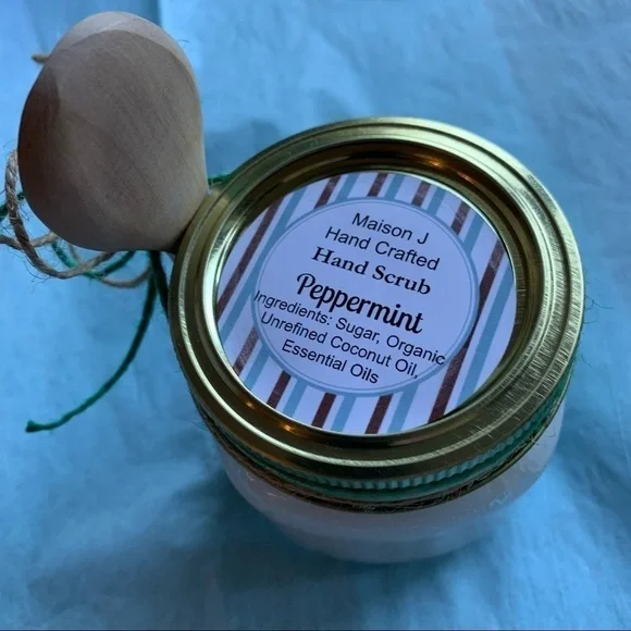 PEPPERMINT Men’s hand scrub, hand crafted 8 oz.