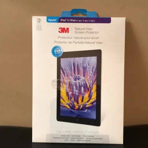 3M iPad 2/3/4 Generation Natural View Screen Protector - Brand New/Smoke Free