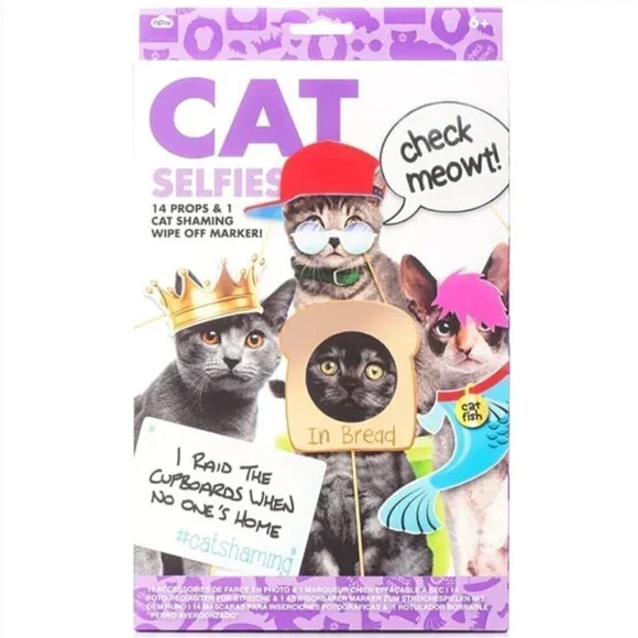 Cat Selfies Photo Prop Kit