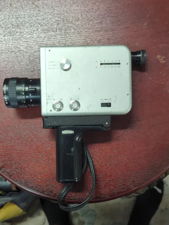 Vintage 8mm Film Camera - White and Black