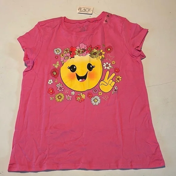 The Children's Place Pink Emoji Kids T-Shirt