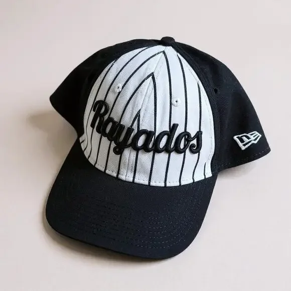 NEW ERA RETRO PINSTRIPE RAYADOS DE MONTERREY SOCCER EMBROIDERED FITTED L/XL CAP