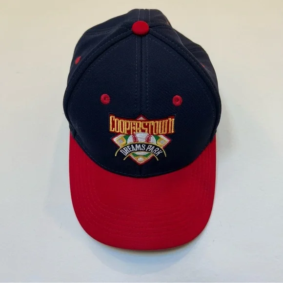 Cooperstown Dreams Park Cap New York Ballfield Hat Navy & Red Adjustable B139