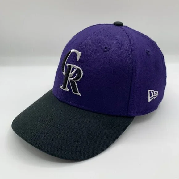 Colorado Rockies MLB Purple Black New Era Wool Blend Strapback Adjustable Hat