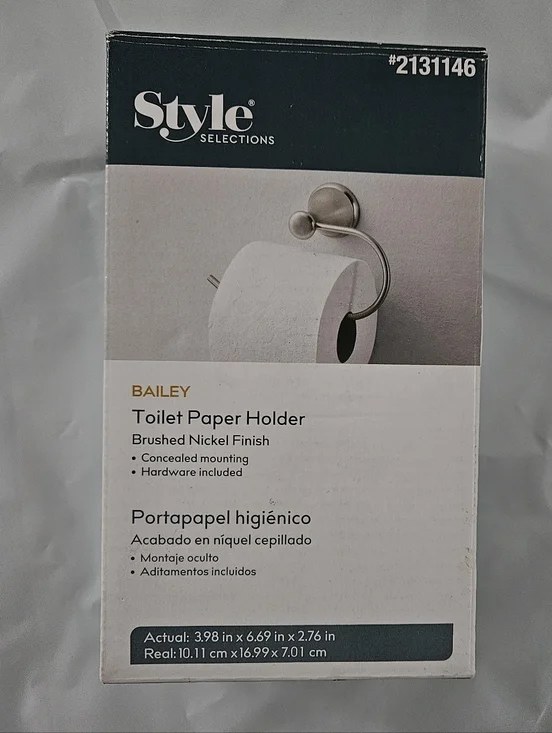 Bailey Brushed Nickel Toilet Paper Holder - Brushed Nickel