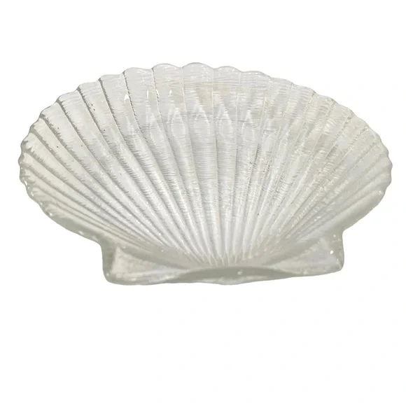 Clear Glass Shell Soap Dish
