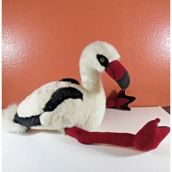 Vintage Russ Berrie Plush White Stork FLAUBERT Caress Soft Pets 23