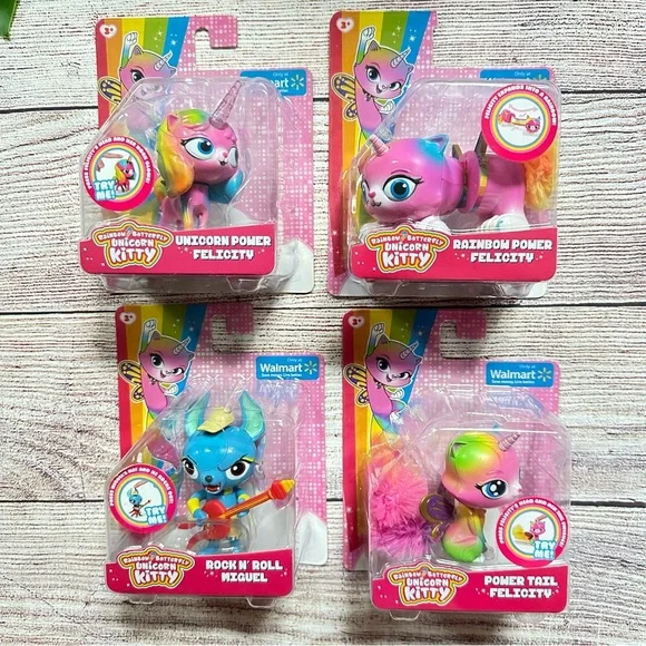 Rainbow Butterfly Unicorn Kitty Complete Set NEW