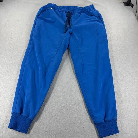 FIGS Scrub Jogger Pants Mens Large Royal Blue Drawstring Medical