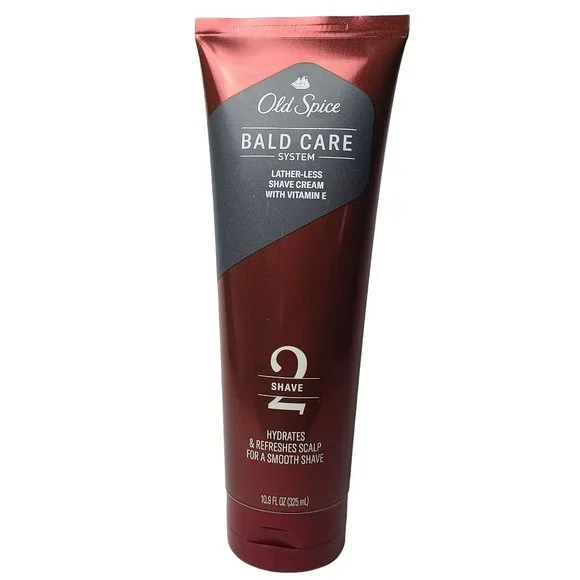Old Spice Bald Care System Shave Cream With Vitamin E, 10.9 Oz