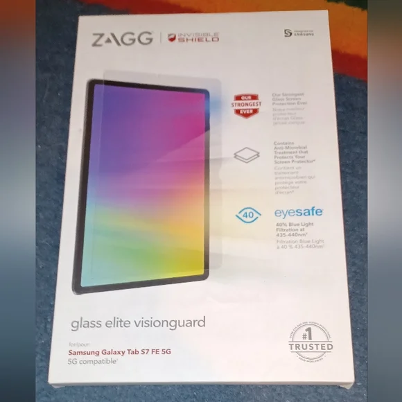 NIB Glass Elite VisionGuard Screen Protector for Samsung Galaxy Tab S7 FE 5G -