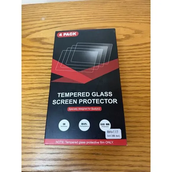 Moko 4-Pack Screen Protector for Switch 2 Clear NEW