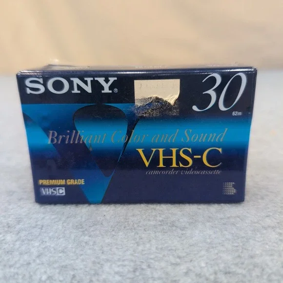 Sony 30 Minute VHS C Camcorder Videocassette‎ Premium Grade Brilliant Color